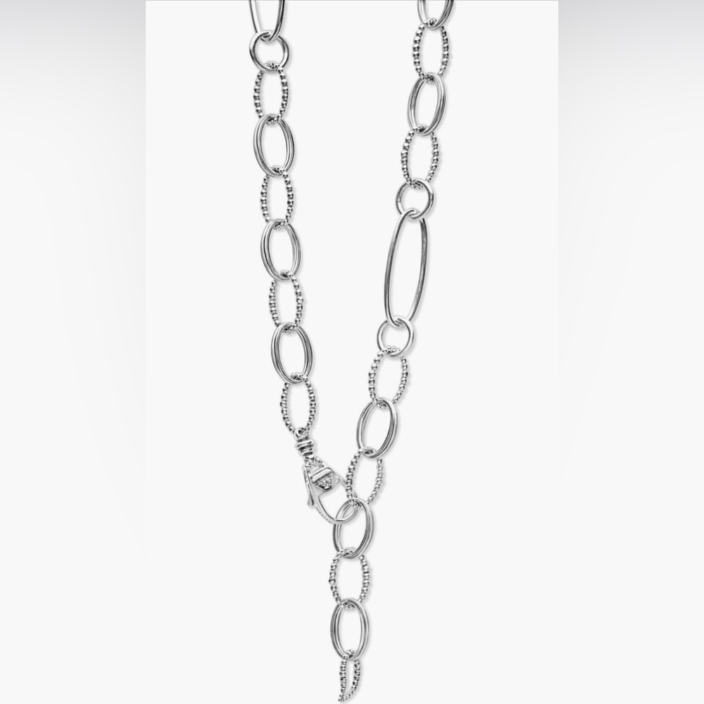 LAGOS Signature Caviar Link Necklace (Sterling Silver)